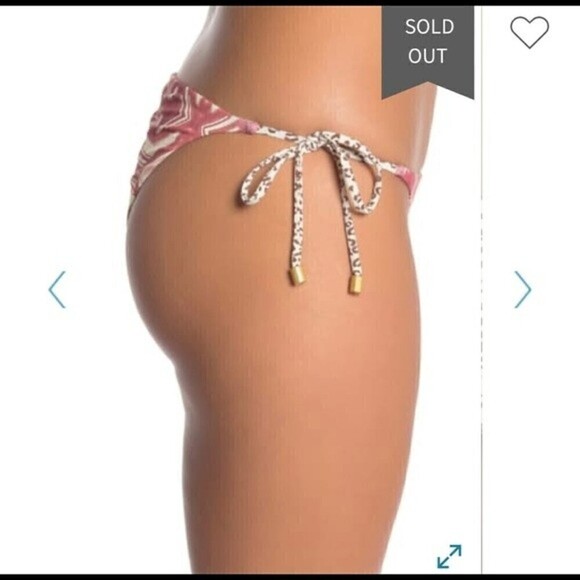 𝅺DOLCE Vita Tie side Cheeky Bikini bottom MEDIUM boho bohemian Reversible NWT - Picture 10 of 11